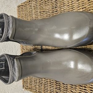Gray Ankle Rain Boots